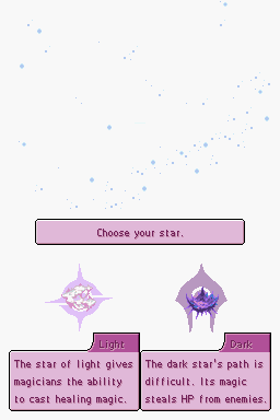 Magical Starsign (Nintendo DS) screenshot: Choose your star