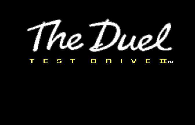 The Duel: Test Drive II (Apple IIgs) screenshot: Title Screen