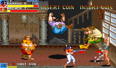 Cadillacs and Dinosaurs (Arcade) screenshot: Use shotgun