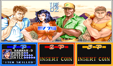 Cadillacs and Dinosaurs (Arcade) screenshot: Select character