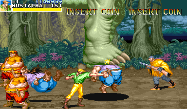 Cadillacs and Dinosaurs (Arcade) screenshot: Dino's leg