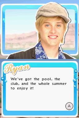 High School Musical 2: Work This Out! (Nintendo DS) screenshot: Ryan