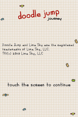 Screenshot of doodle jump adventures (Nintendo DS, 2013) - MobyGames