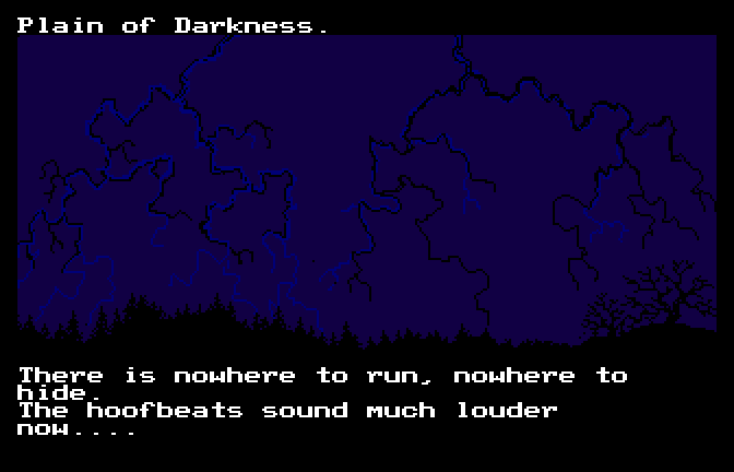 Transylvania III: Vanquish the Night (Apple IIgs) screenshot: Flashes of Lightning