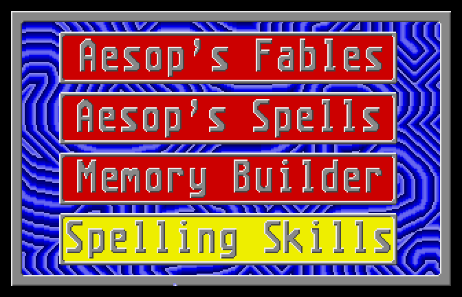 Aesop's Fables (Apple IIgs) screenshot: Main Menu