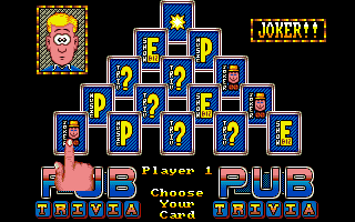 Pub Trivia Simulator (Amiga) screenshot: Starting a new game.