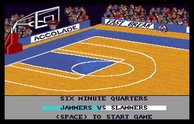 Fast Break (Apple IIgs) screenshot: Game Setup