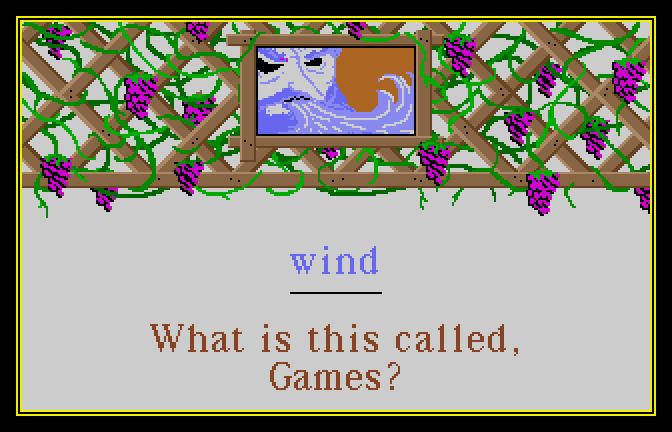 Aesop's Fables (Apple IIgs) screenshot: Spell Wind