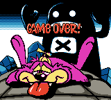 Tiny Toon Adventures: Dizzy's Candy Quest (Game Boy Color) screenshot: Game Over!