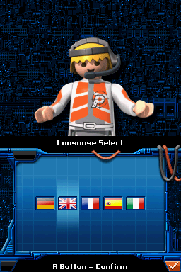 Playmobil Top Agents (Nintendo DS) screenshot: Language Select
