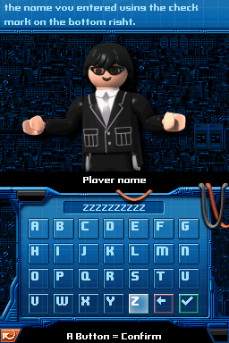 Playmobil Top Agents (Nintendo DS) screenshot: Player name
