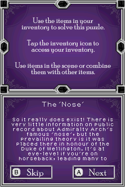 Hidden Mysteries: Buckingham Palace (Nintendo DS) screenshot: The 'Nose'