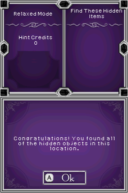 Hidden Mysteries: Buckingham Palace (Nintendo DS) screenshot: Congratulations!