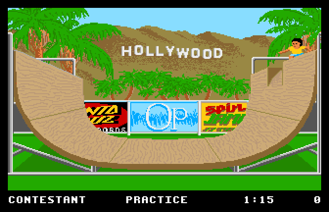California Games (Apple IIgs) screenshot: Half Pipe