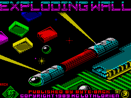 Exploding Wall (ZX Spectrum) screenshot: Loading screen.