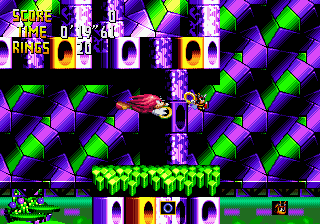 Knuckles' Chaotix (SEGA 32X) screenshot: Knuckles and Charmy