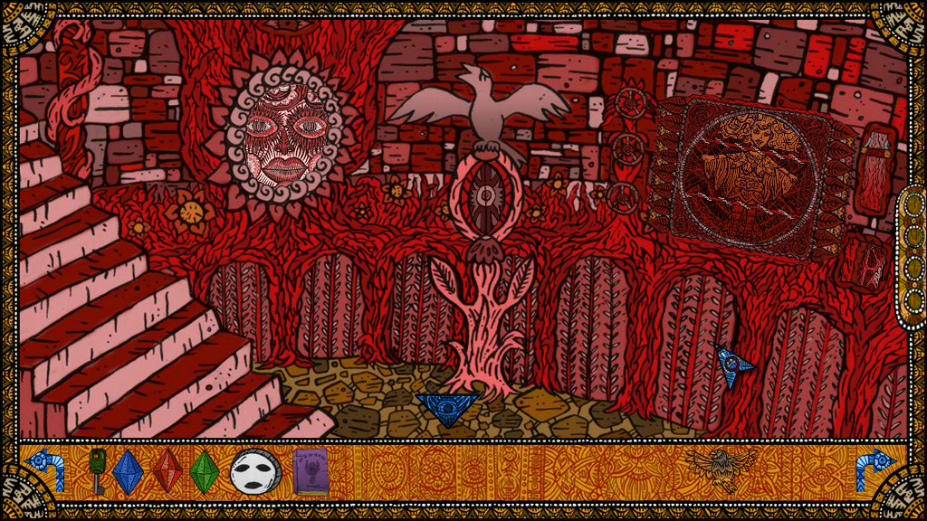 The Mother of the Bird Men (Browser) screenshot: A code puzzle on the right - I chose the most beautiful variants for the purpose of this screenshot. :)