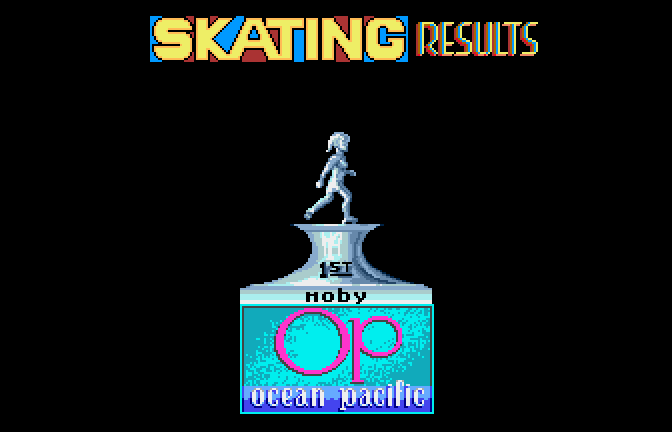 California Games (Apple IIgs) screenshot: Skating 1st Place