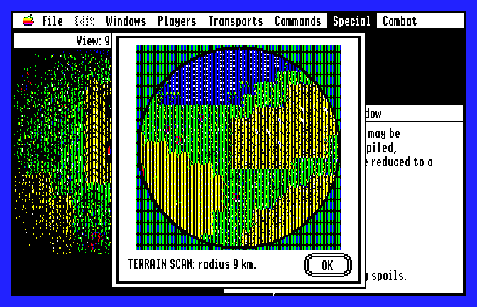 2088: The Cryllan Mission (Apple IIgs) screenshot: Terrain Scan