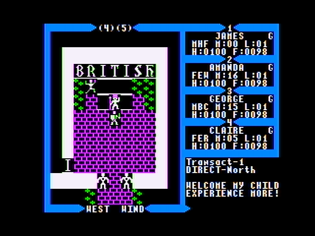 Exodus: Ultima III (Apple II) screenshot: The Throne of Lord British