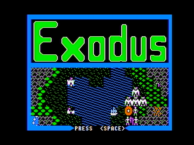 Exodus: Ultima III (Apple II) screenshot: Demonstration
