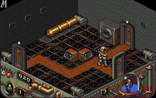 Treasure Trap (Atari ST) screenshot: Lots of nice looking tech!