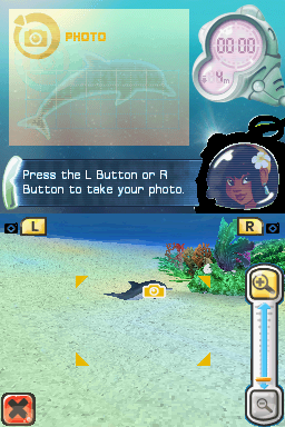 Petz: Dolphinz Encounter (Nintendo DS) screenshot: Taking photos