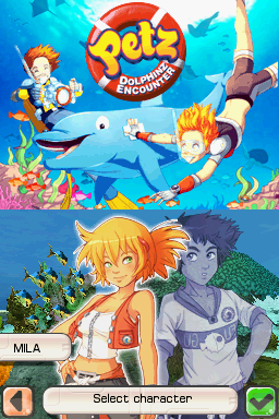Petz: Dolphinz Encounter (Nintendo DS) screenshot: Select character