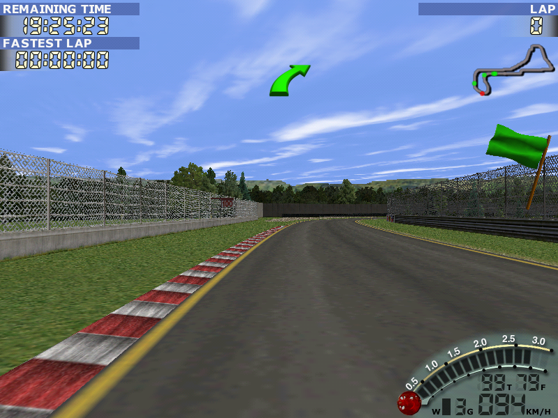Mercedes-Benz Truck Racing (Windows) screenshot: Green flag now, back to the race