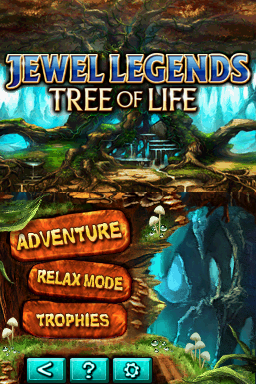 Jewel Legends: Tree of Life (Nintendo DS) screenshot: Title Screen / Main Menu