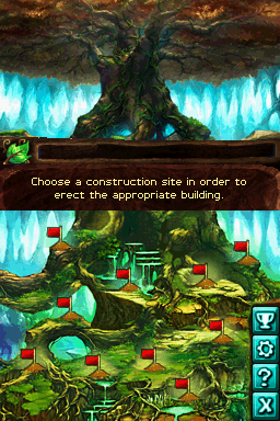 Jewel Legends: Tree of Life (Nintendo DS) screenshot: Choose a construction site