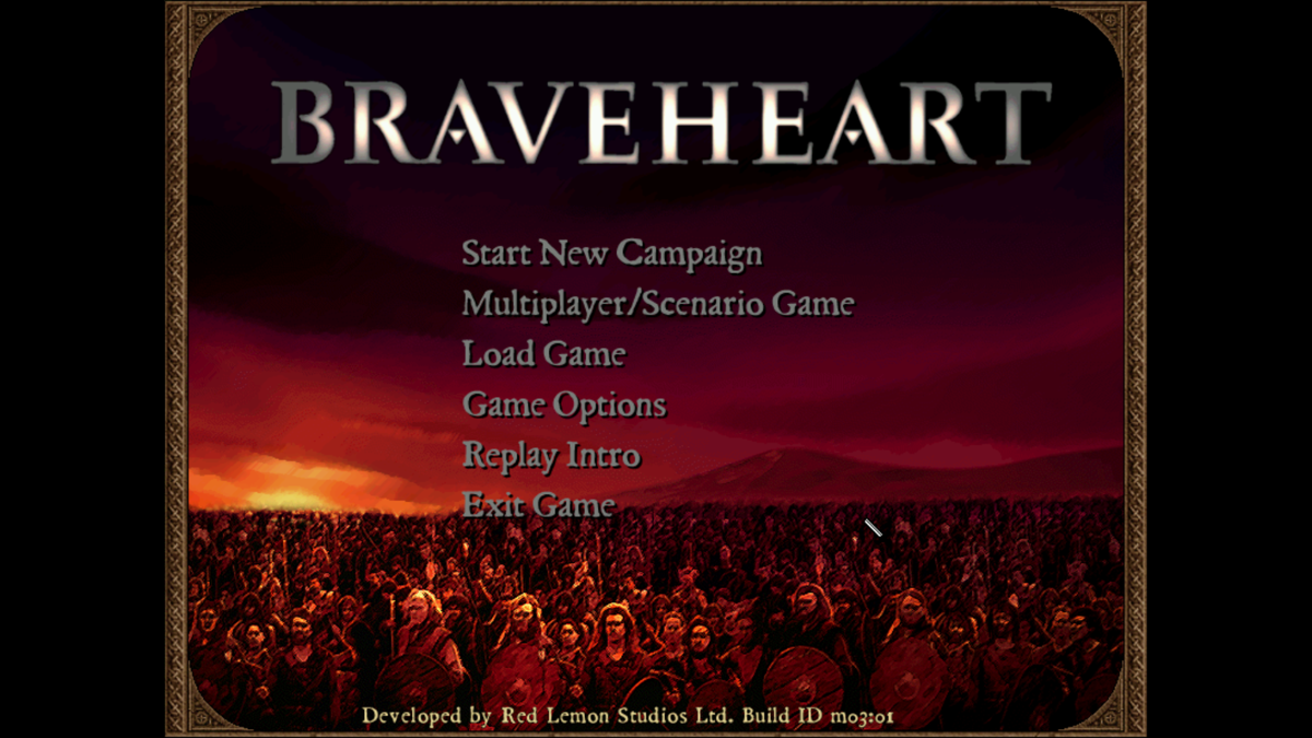 Braveheart (Windows) screenshot: Main menu