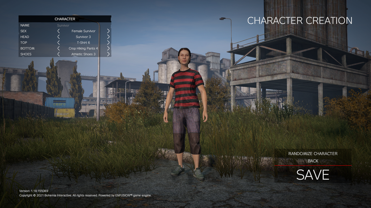 DayZ (Windows) screenshot: The player character can be customised to suite the player