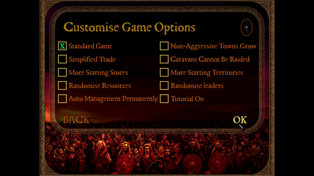 Braveheart (Windows) screenshot: Further options