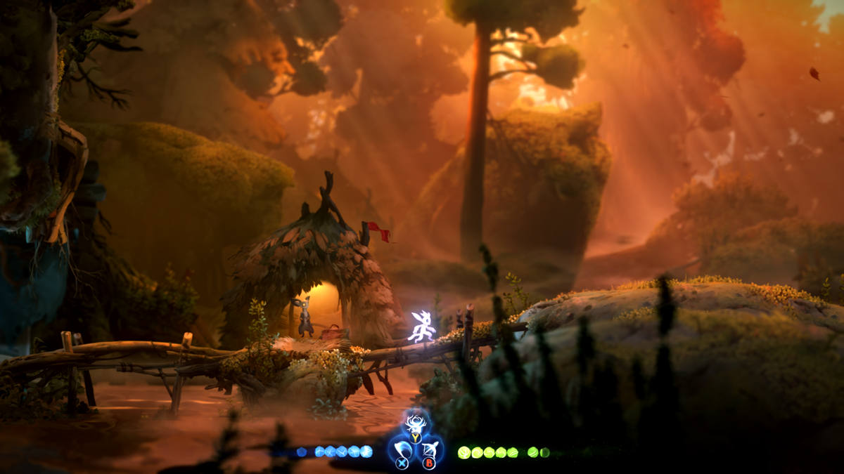 Ori and the Will of the Wisps (Windows) screenshot: A peaceful village that you will help to restore