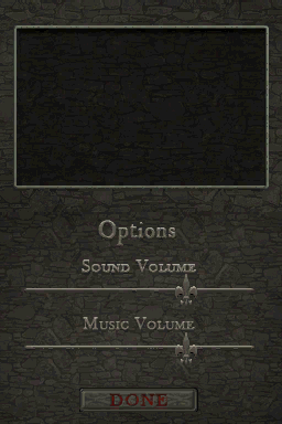 Hidden Mysteries: Vampire Secrets (Nintendo DS) screenshot: Options