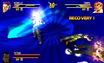 Gekido (PlayStation) screenshot: New battle. Trying a different arena.