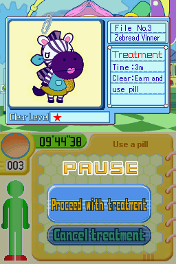 Puchi Puchi Virus (Nintendo DS) screenshot: Pause menu