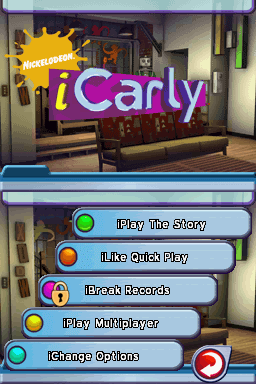 iCarly (Nintendo DS) screenshot: Main Menu