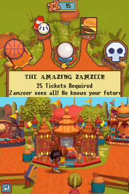 New Carnival Games (Nintendo DS) screenshot: The Amazing Zamzeer - 25 Tickets Required