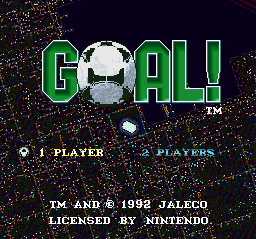 Goal! (SNES) screenshot: Select the number of players