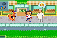 Dora the Explorer: Dora's World Adventure (Game Boy Advance) screenshot: The chef needs cheese
