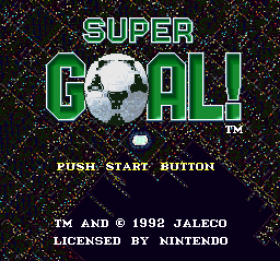 Goal! (SNES) screenshot: Title screen (EU)
