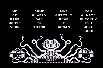 Screenshot of Word Invasion (Atari 8-bit, 1983) - MobyGames