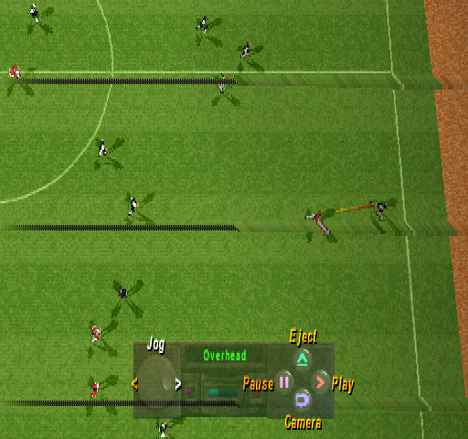 Striker Pro 2000 (PlayStation) screenshot: Action Replay