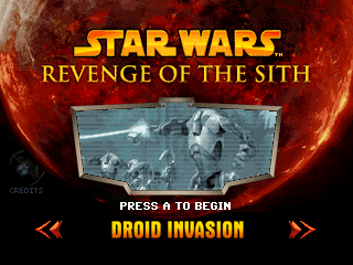 Star Wars: Revenge of the Sith (Dedicated console) screenshot: The main menu.