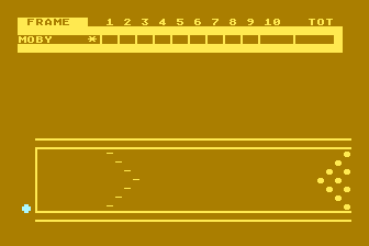 Pro Bowling (Atari 8-bit) screenshot: Preparing to Bowl