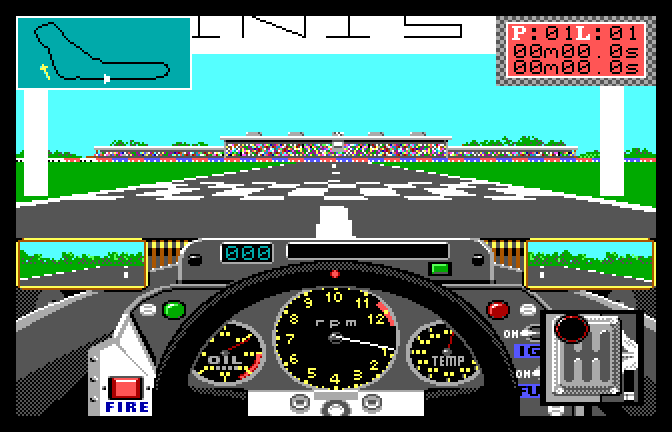 Grand Prix Circuit (Apple IIgs) screenshot: Starting a Race
