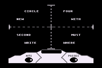 Word Radar (Atari 8-bit) screenshot: Starting the Game