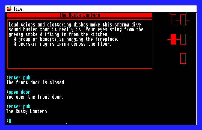 Screenshot of Beyond Zork: The Coconut of Quendor (Apple IIgs, 1987 ...